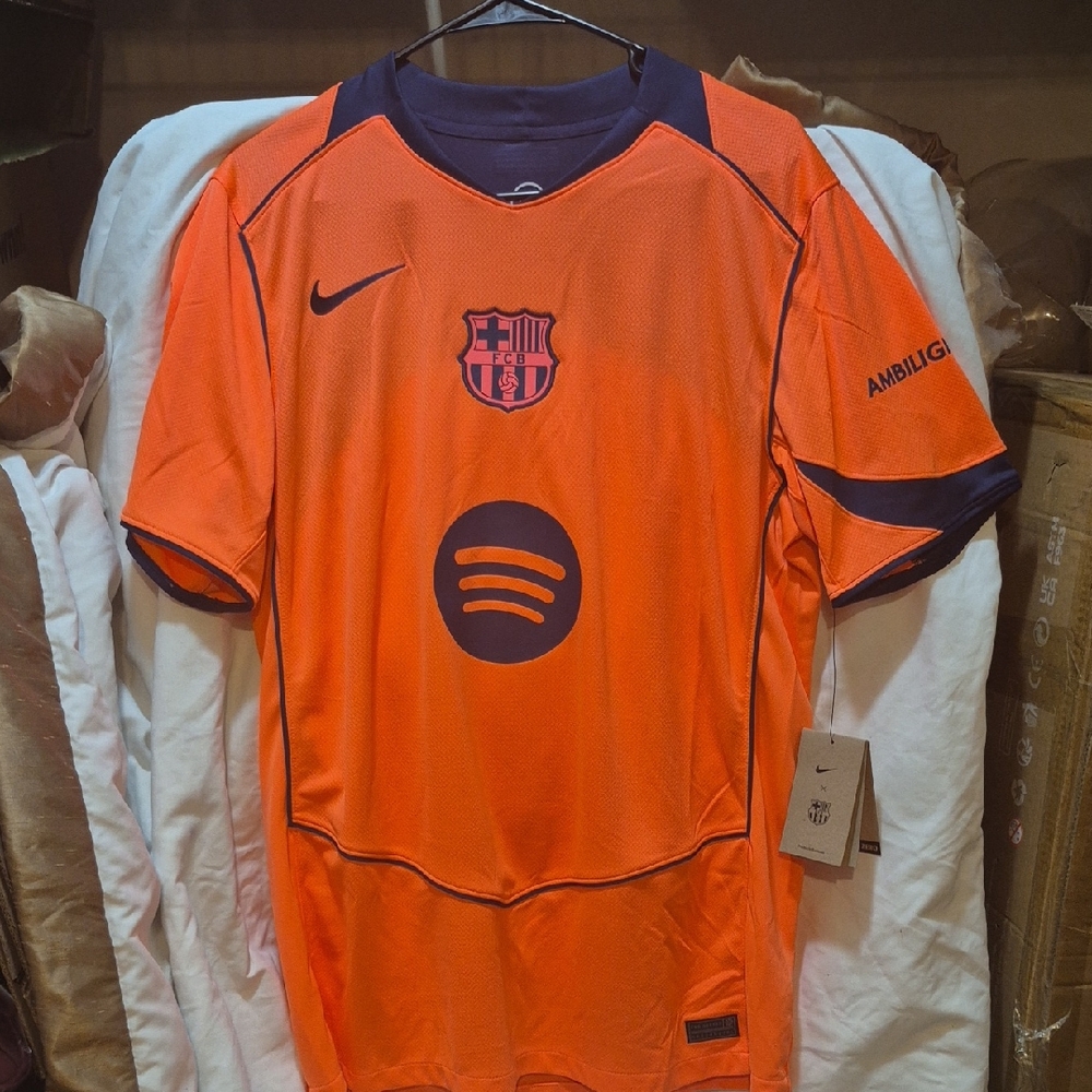 Nike Barcelona Bright Orange Football Shirt